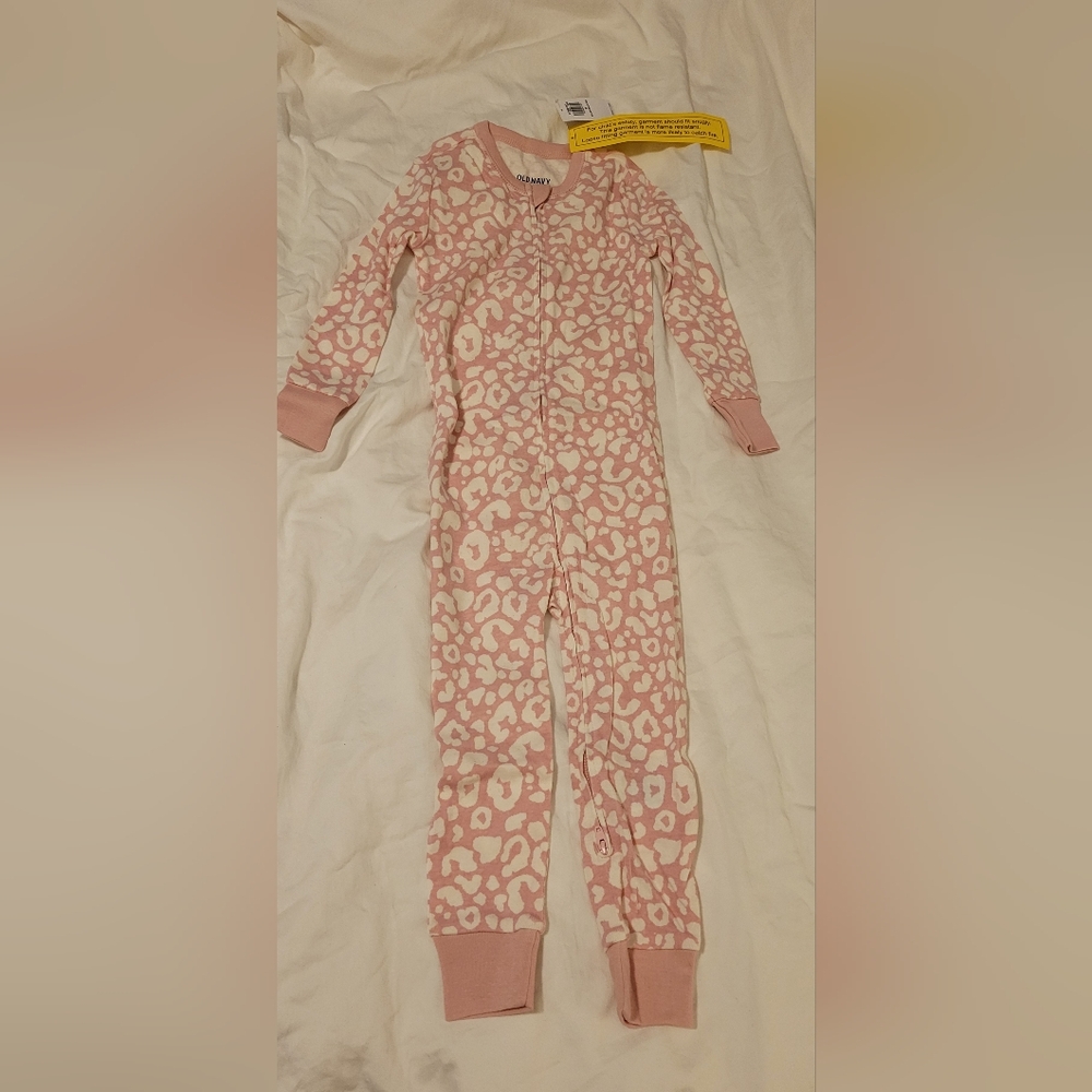 Pink Leopard Print Kids One Piece